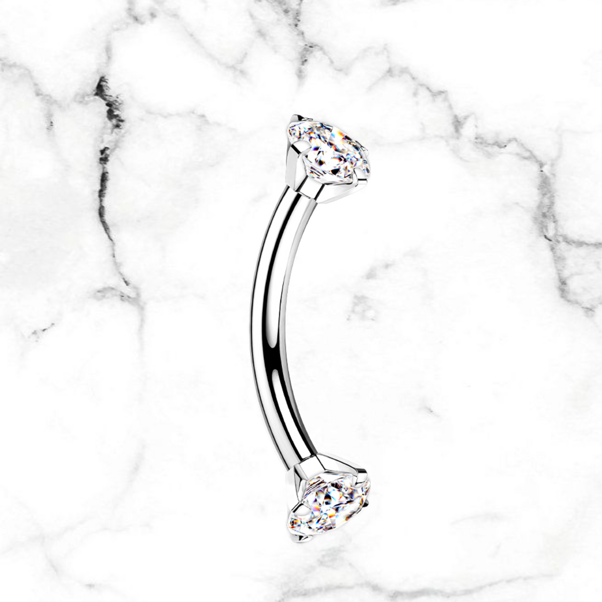cz curved barbell