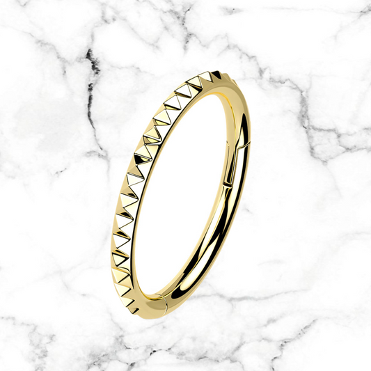 pyramid cut clicker hoop