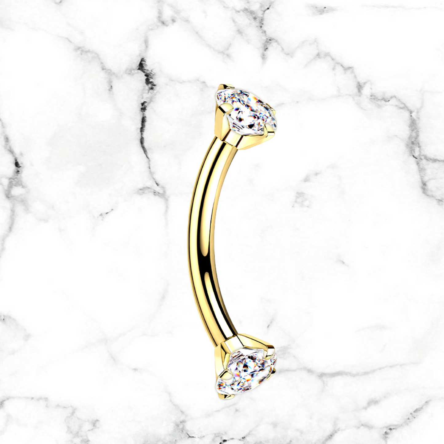 cz curved barbell
