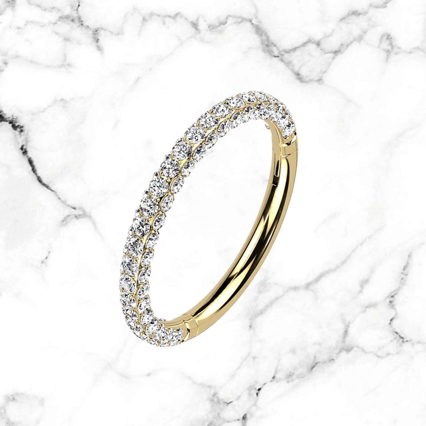 3 side cz hoop