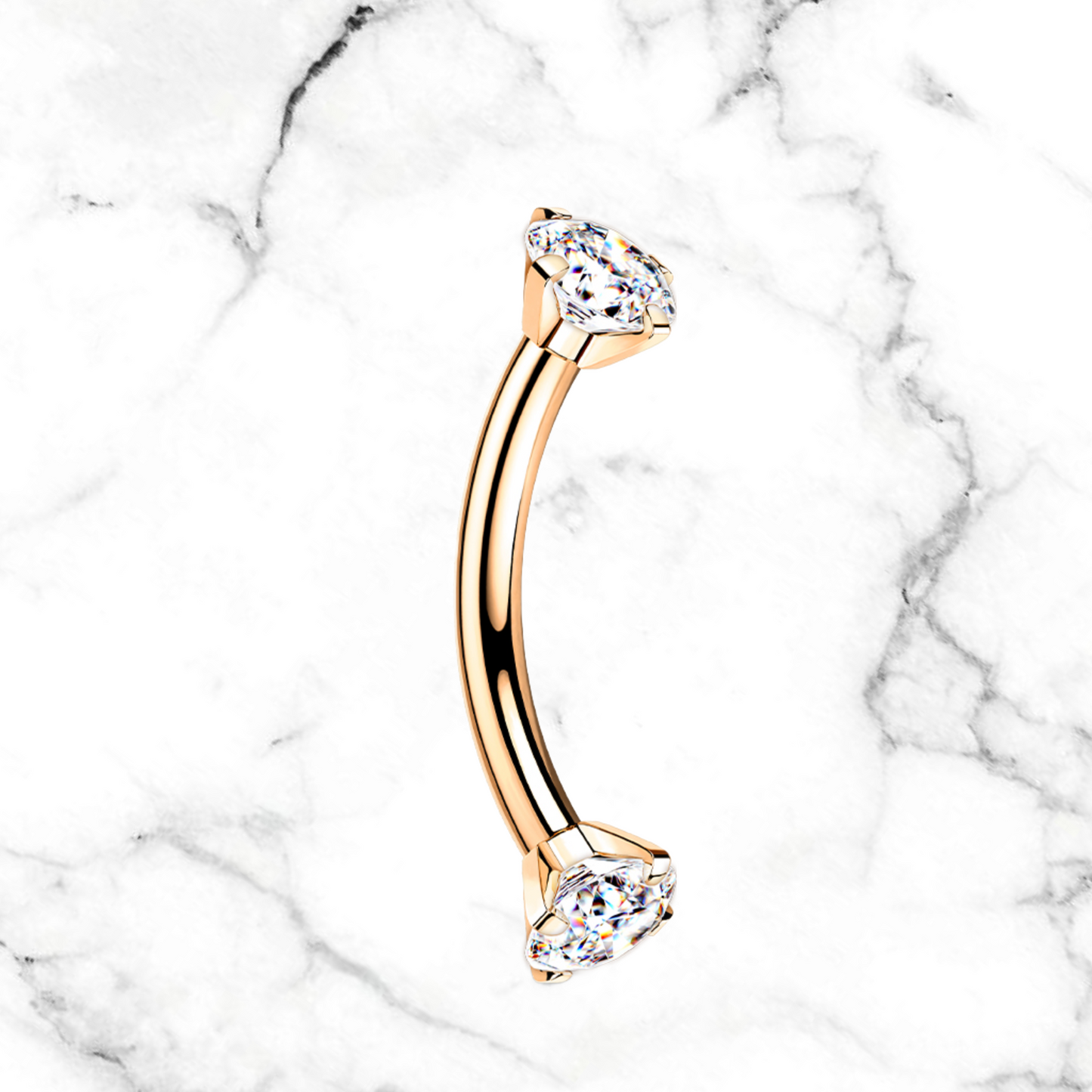 cz curved barbell