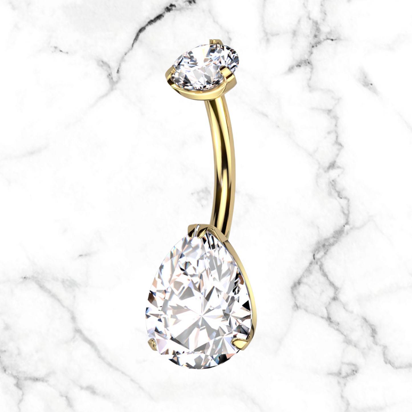 pear-shaped cz belly