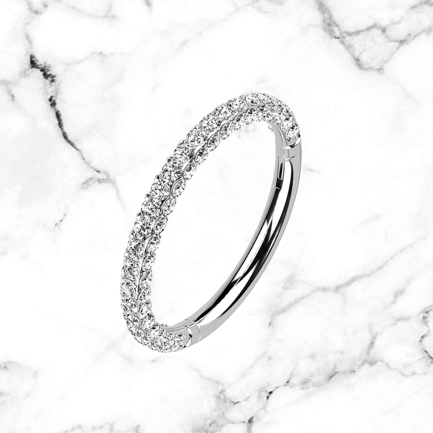 3 side cz hoop