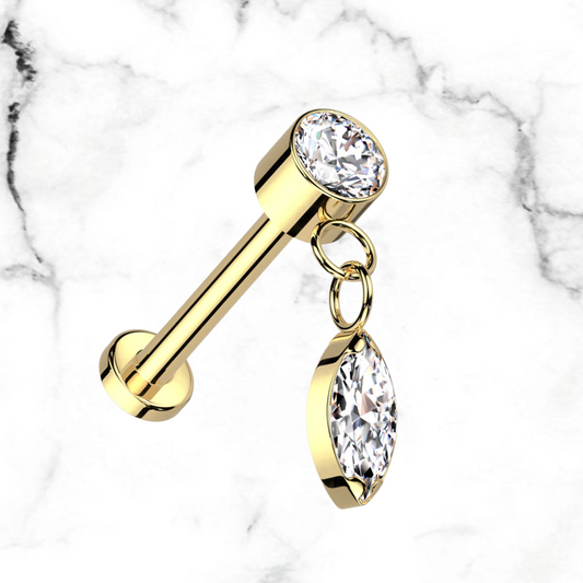 marquis dangle stud
