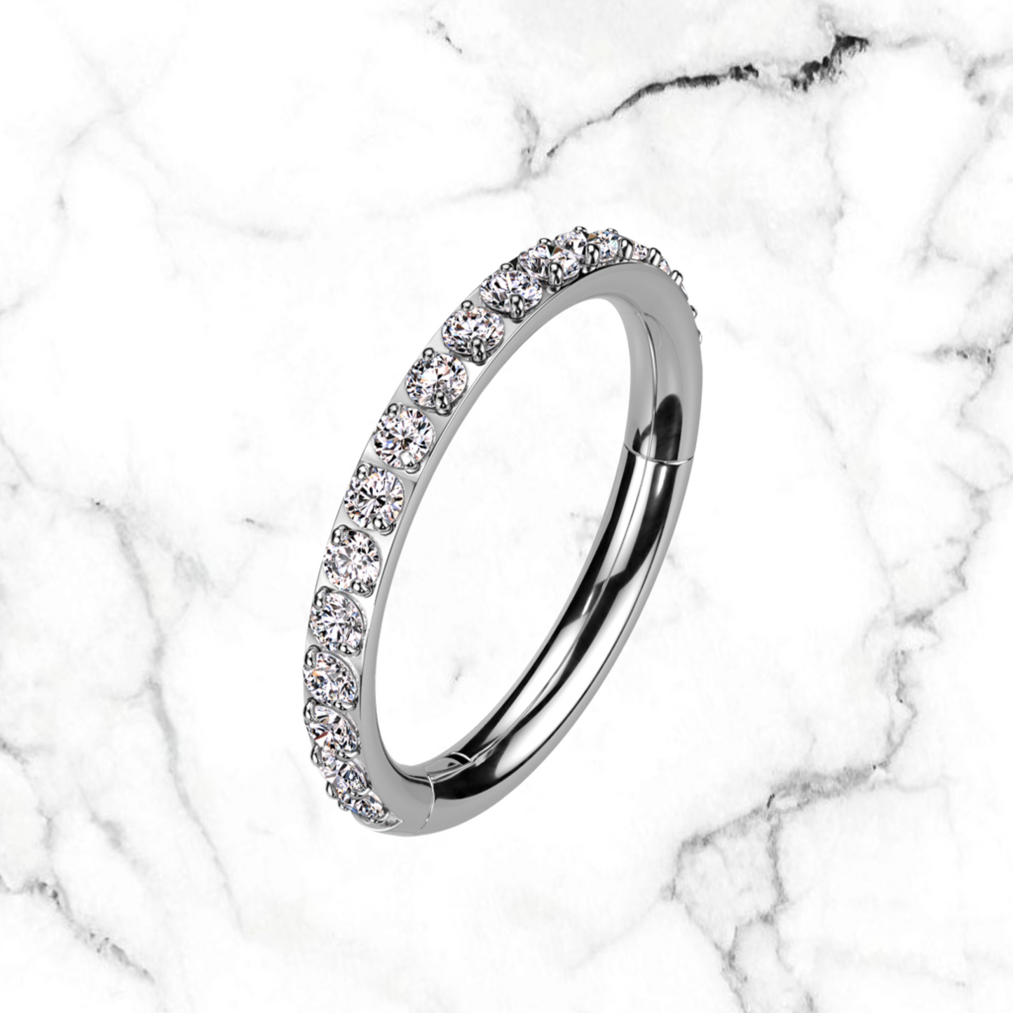 single side cz hoop