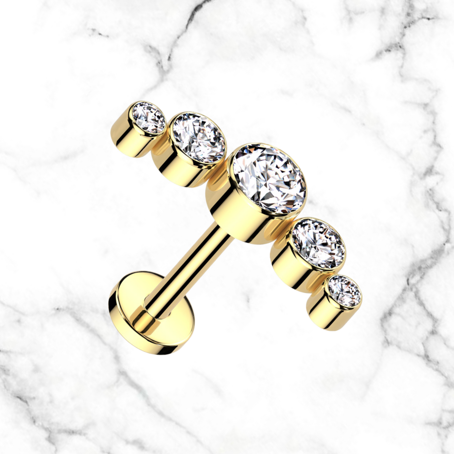 5 cz arch stud