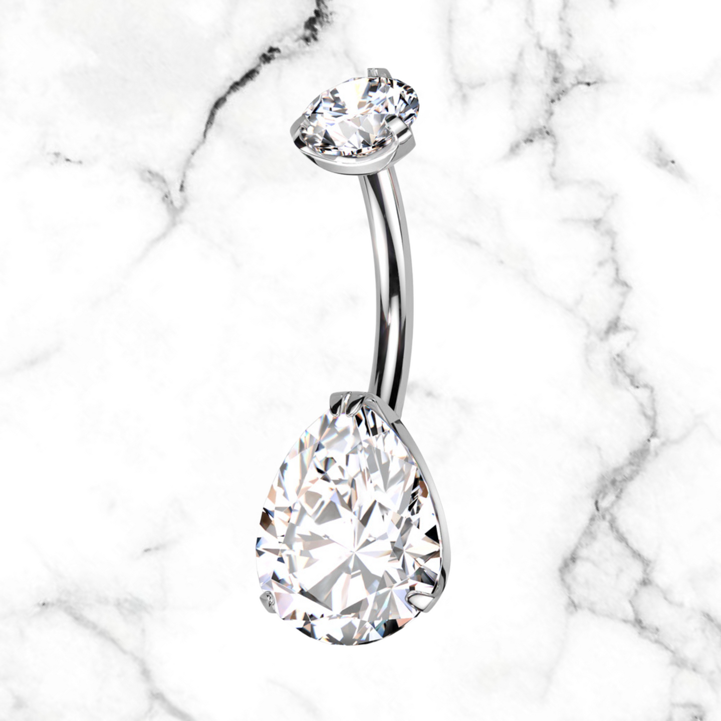 pear-shaped cz belly