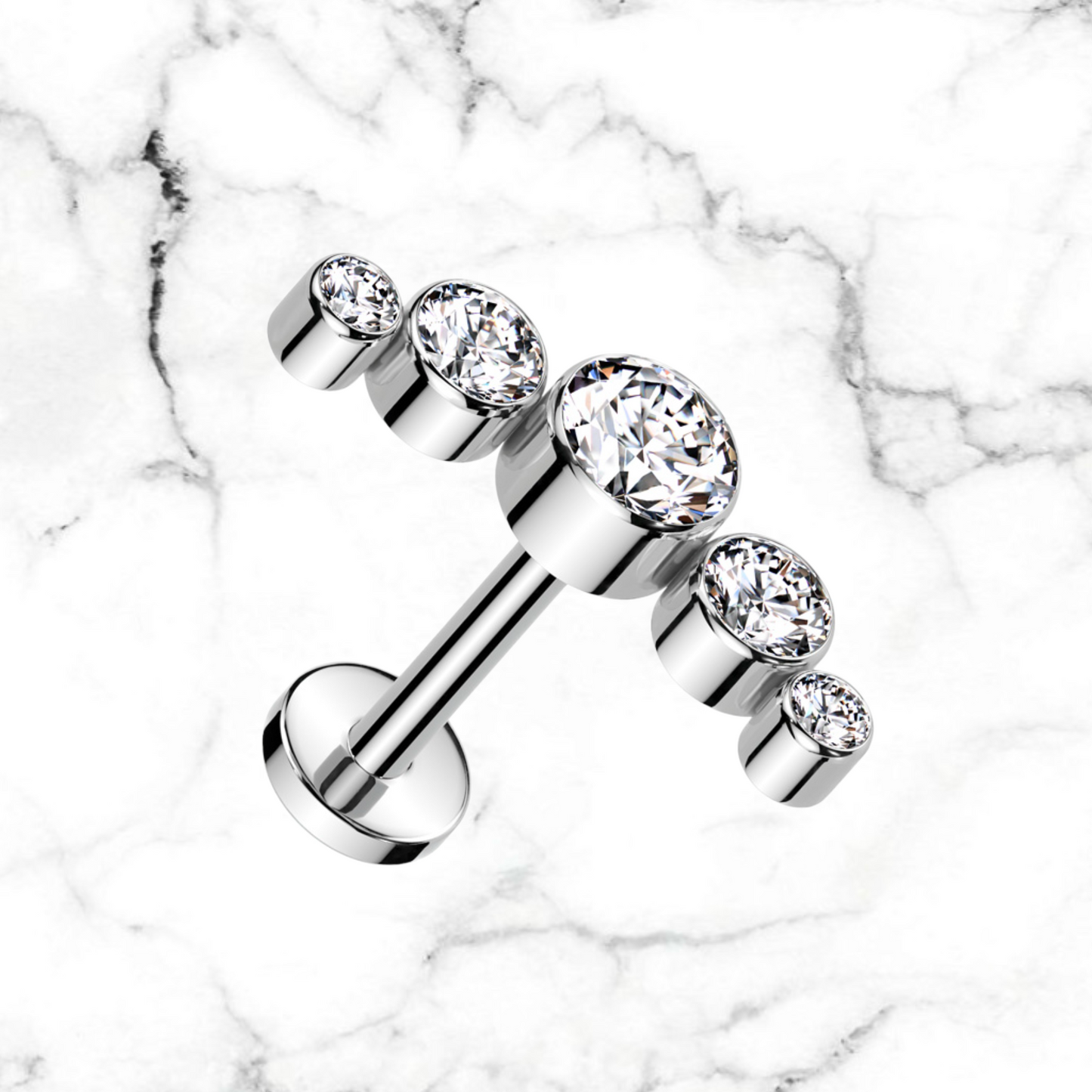 5 cz arch stud
