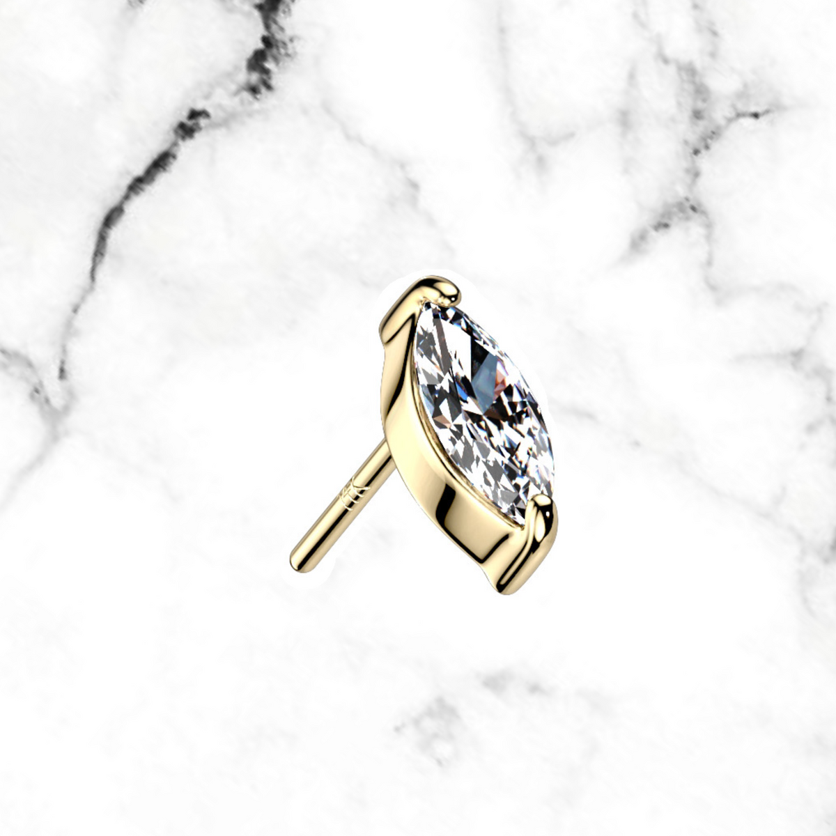 14k cz marquis top