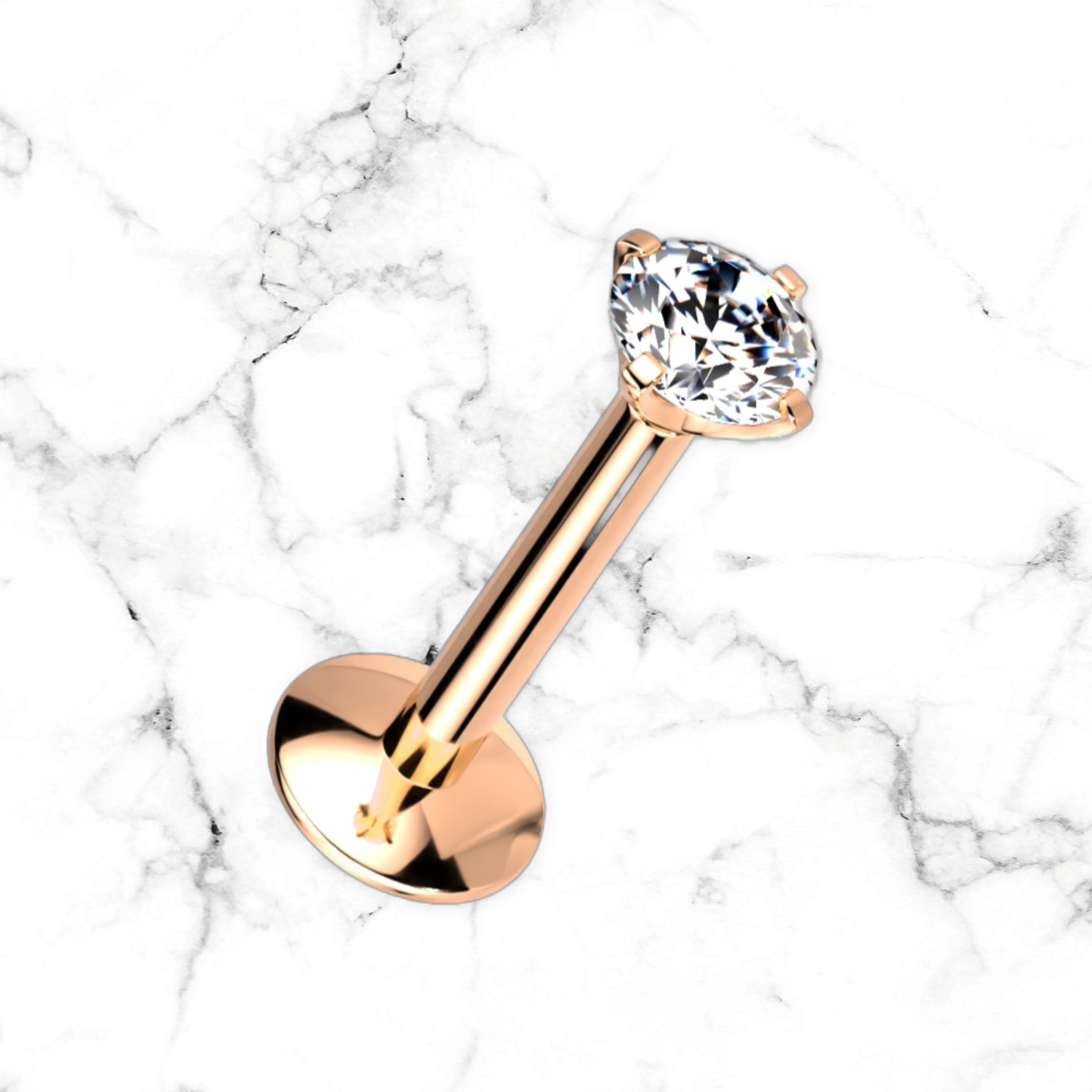 cz prong set stud