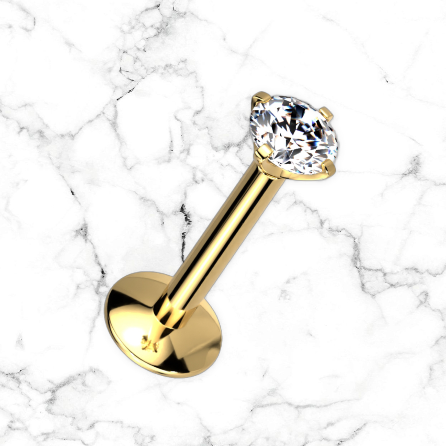 cz prong set stud
