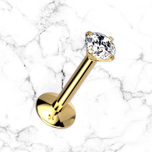 cz prong set stud